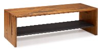 B58ALPAM 58 Inch Rustic Amber Brown Reclaimed Wood Entry Bench-3