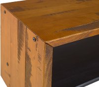 B58ALPAM 58 Inch Rustic Amber Brown Reclaimed Wood Entry Bench-4