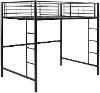 Contemporary Black Full Size Loft Bed - Sunrise
