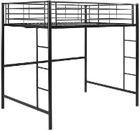 Contemporary Black Full Size Loft Bed - Sunrise