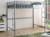 Contemporary Silver Full Size Loft Bed - Sunrise