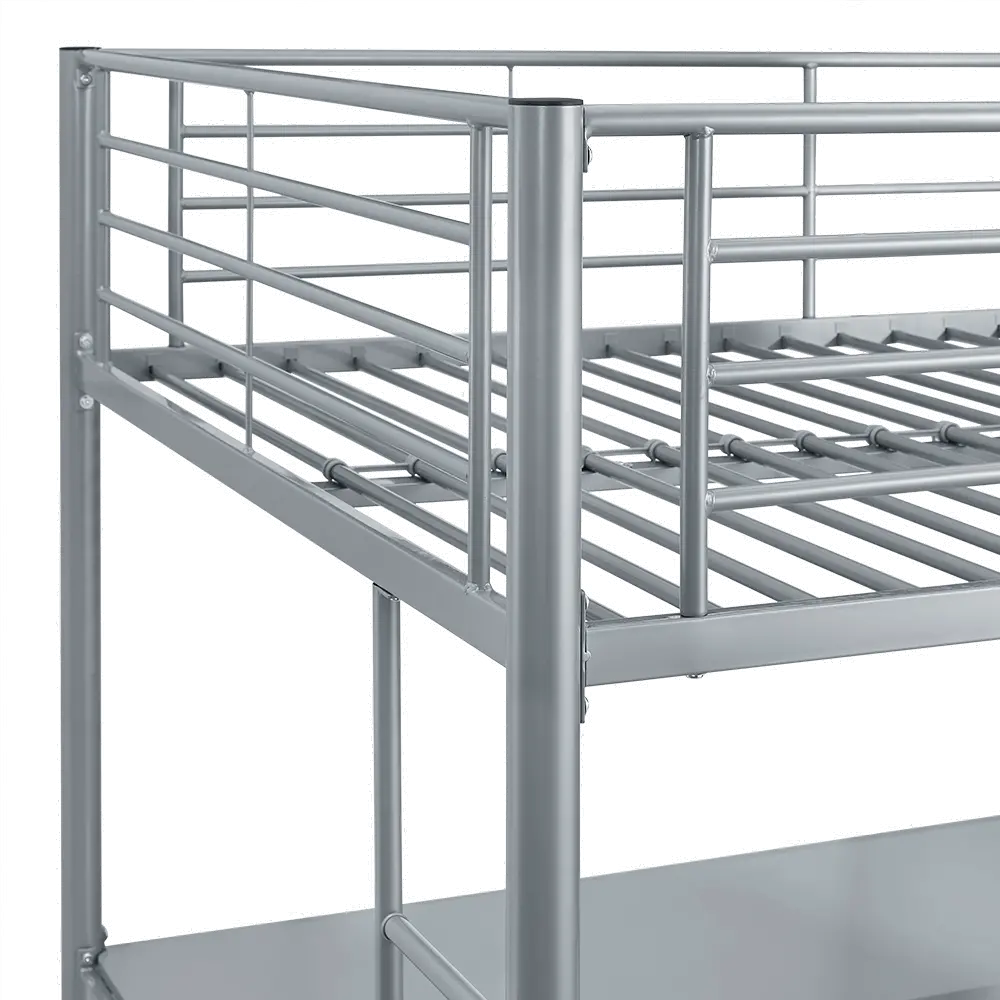 BDOLSL Contemporary Silver Full Size Loft Bed - Sunrise-4