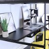 Contemporary Black Full Loft Bed with Workstation - Sunrise -2