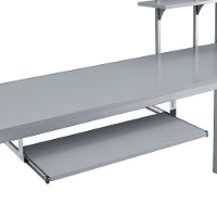 Contemporary Silver Full Loft Bed with Workstation - Sunrise -4