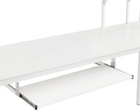 Contemporary White Full Loft Bed with Workstation - Sunrise-3