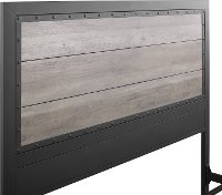 Rustic Industrial Gray Wash Queen Bed - Rustic Home-3