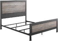 Rustic Industrial Gray Wash Queen Bed - Rustic Home-4