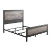 Rustic Industrial Gray Wash Queen Size Bed - Rustic Home-4