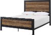 Rustic Industrial Oak Queen Bed - Rustic Home-3