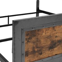 Rustic Industrial Brown Queen Bed - Rustic Home-3