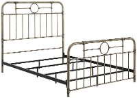 Modern Vintage Bronze Queen Metal Bed - Antiqua-2