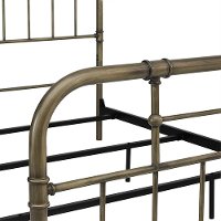 Modern Vintage Bronze Queen Metal Bed - Antiqua-3