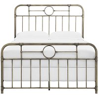 Modern Vintage Bronze Queen Metal Bed - Antiqua-4
