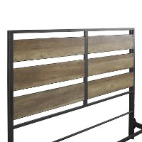Rustic Industrial Oak Queen Bed - Arcadia -3