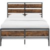 Rustic Industrial Brown Queen Bed - Arcadia -3