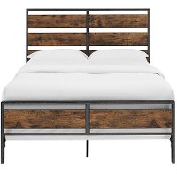 BQSLRW Rustic Industrial Brown Queen Bed - Arcadia -3