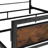 BQSLRW Rustic Industrial Brown Queen Bed - Arcadia -4