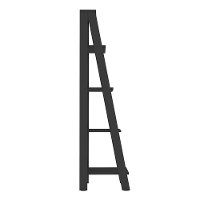 Black Wood Ladder Bookcase-3