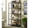 BS60RMWAG Driftwood Rustic Metal and Wood Media Bookshelf