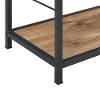 Barnwood Rustic Metal and Wood Media Bookshelf -4