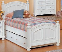 Classic Eggshell White Twin Bed - Cape Cod