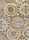 DCO1018 5x8 5 x 7 Medium Brown, Ivory & Green Area Rug - Deco