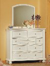 Classic Eggshell White Tall Dresser - Cape Cod