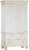 Classic Eggshell White Armoire - Cape Cod