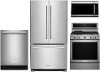 KIT KitchenAid 4 Piece Kitchen Appliance Package with Gas Range - Stainless Steel