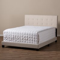 131-7314-RCW Contemporary Beige Queen Upholstered Bed - Brookfield-2