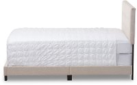 131-7314-RCW Contemporary Beige Queen Upholstered Bed - Brookfield-4
