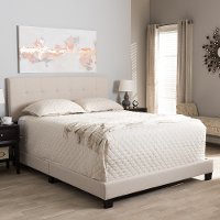 131-7315-RCW Contemporary Beige King Upholstered Bed - Brookfield