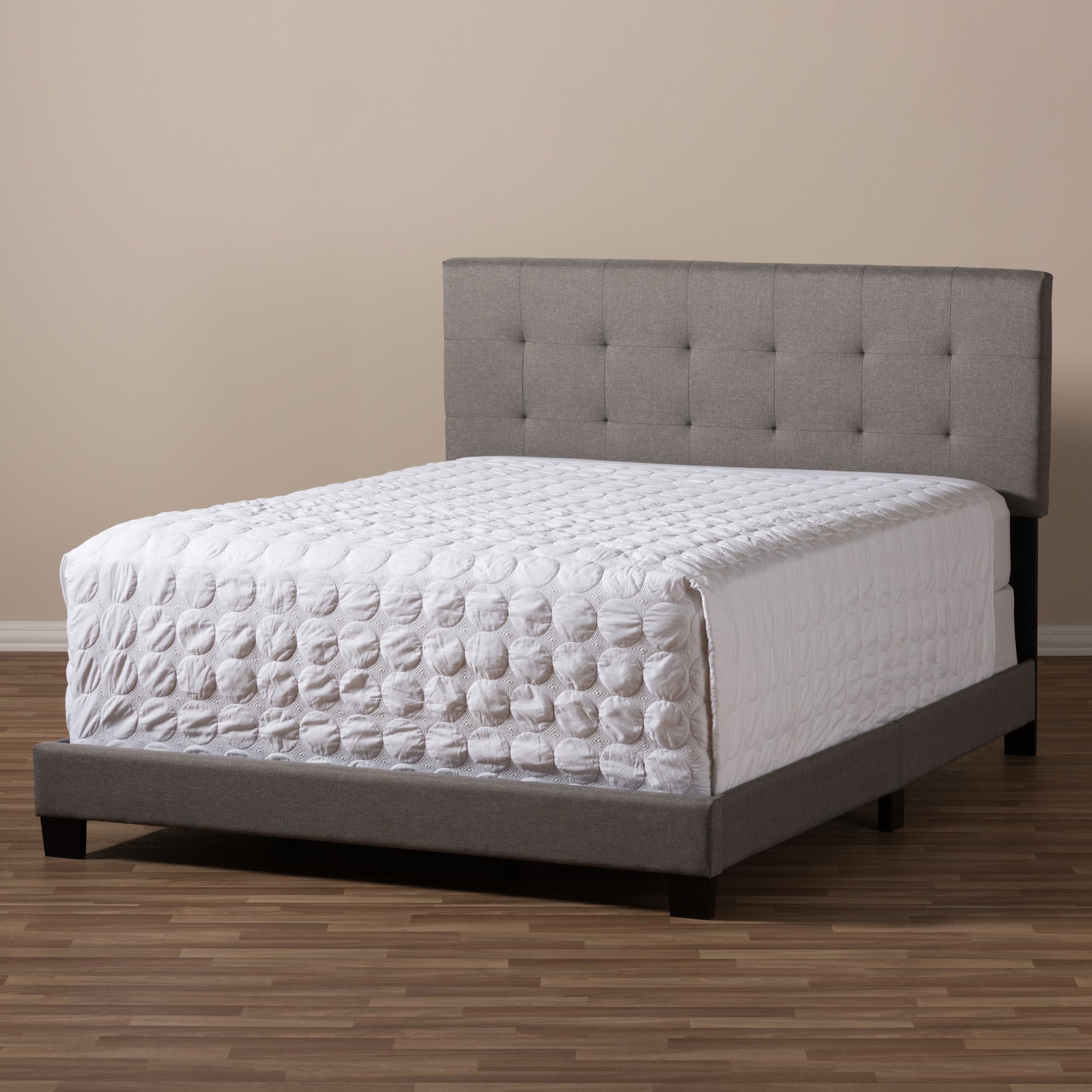 Contemporary Gray Full Upholstered Bed - Brookfield-2
