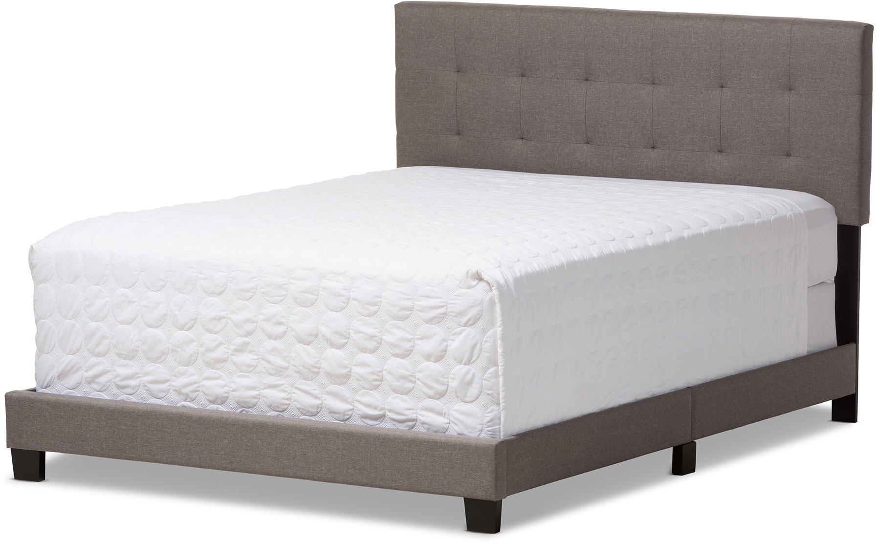 Contemporary Gray Full Upholstered Bed - Brookfield-3