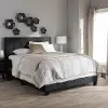 Contemporary Charcoal Gray Full Upholstered Bed - Brookfield