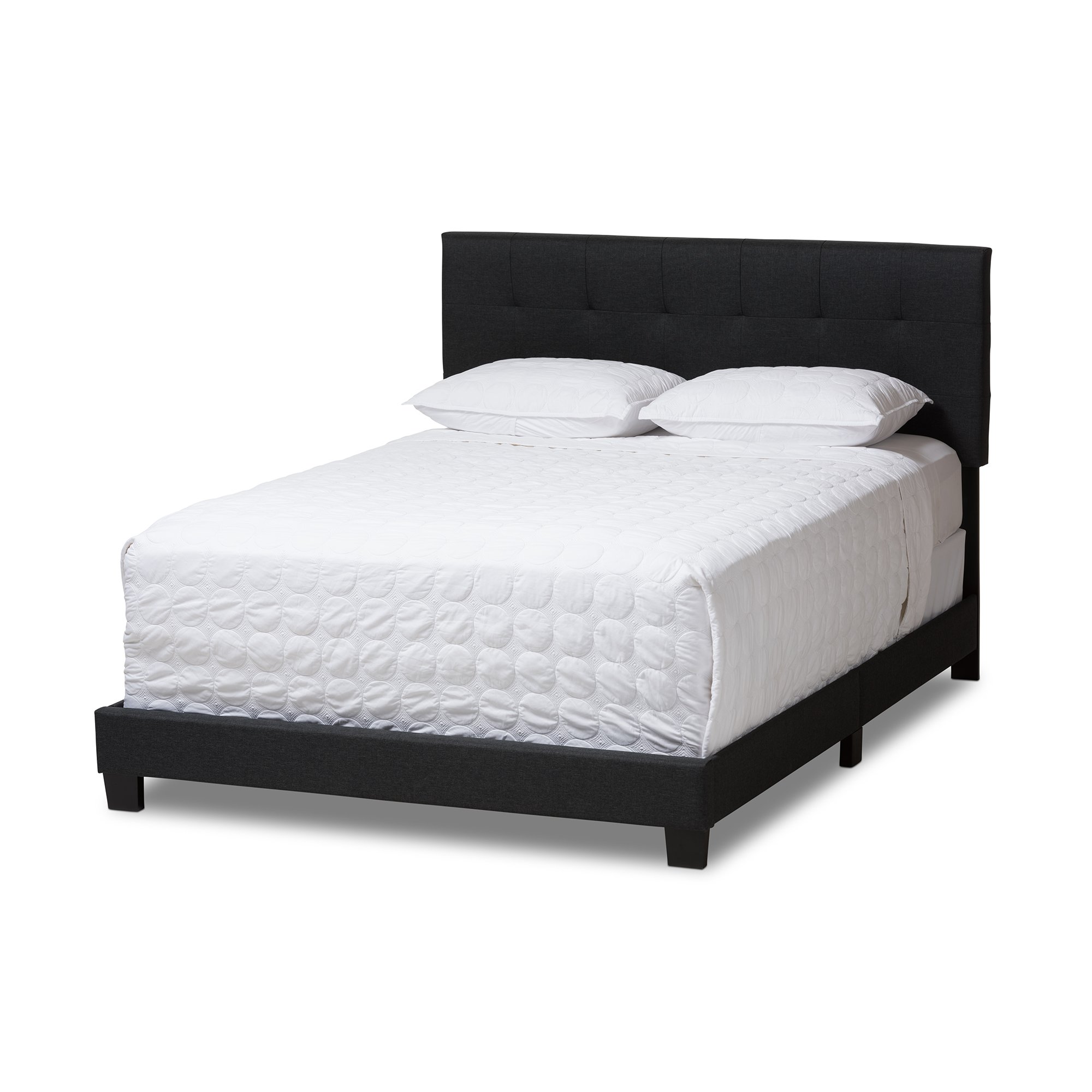 Contemporary Charcoal Gray Full Upholstered Bed - Brookfield-3