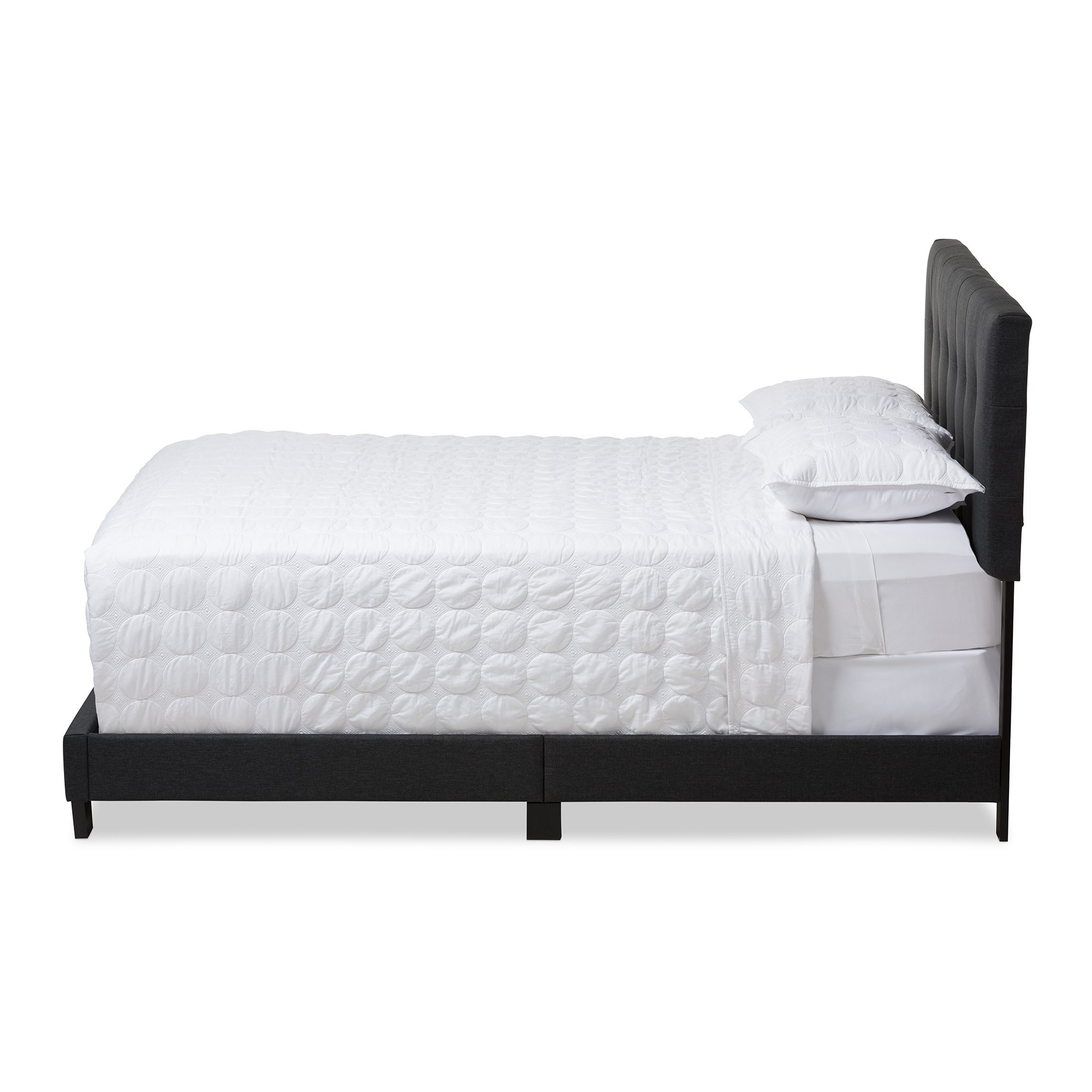 Contemporary Charcoal Gray Full Upholstered Bed - Brookfield-4
