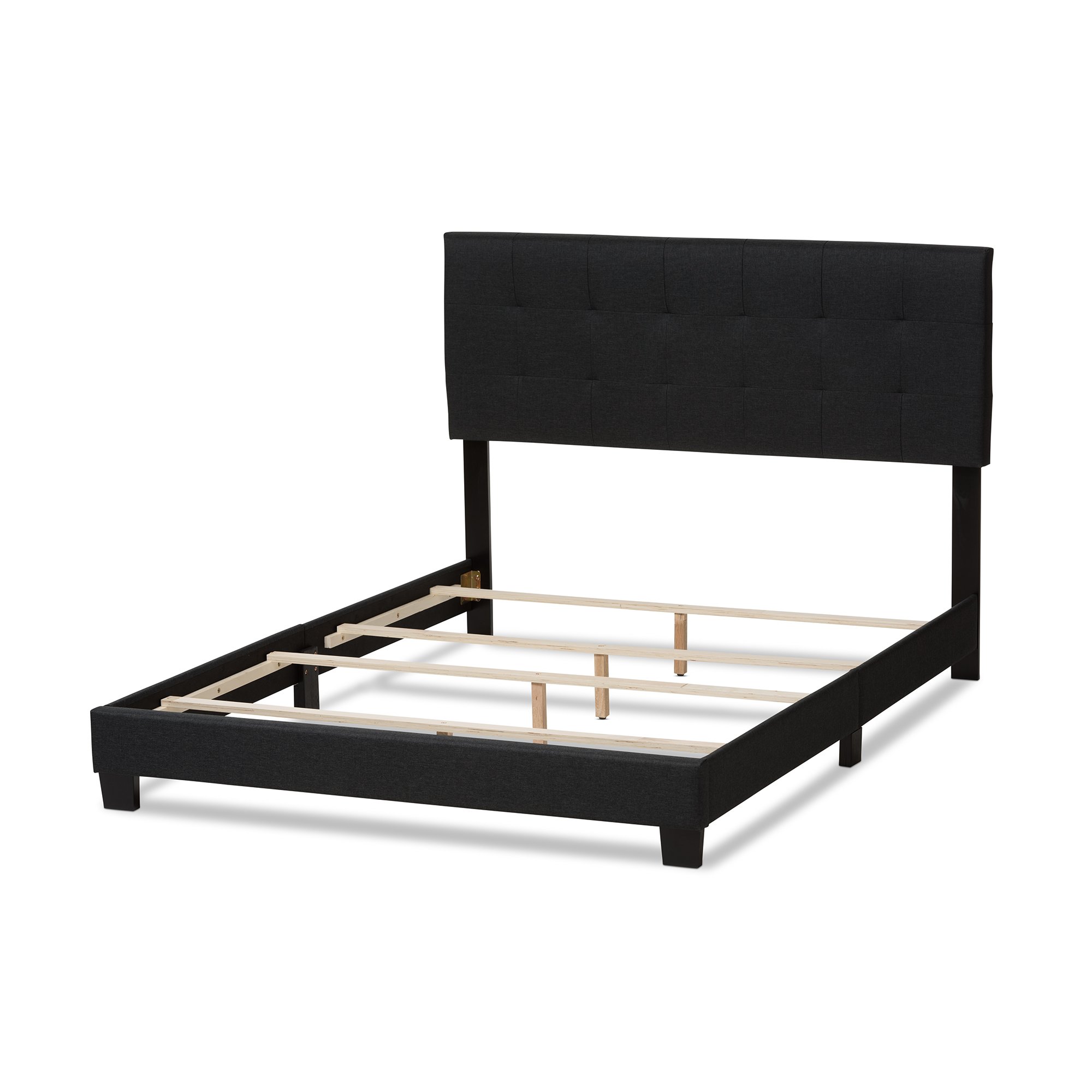 Contemporary Charcoal Gray Full Upholstered Bed - Brookfield-5