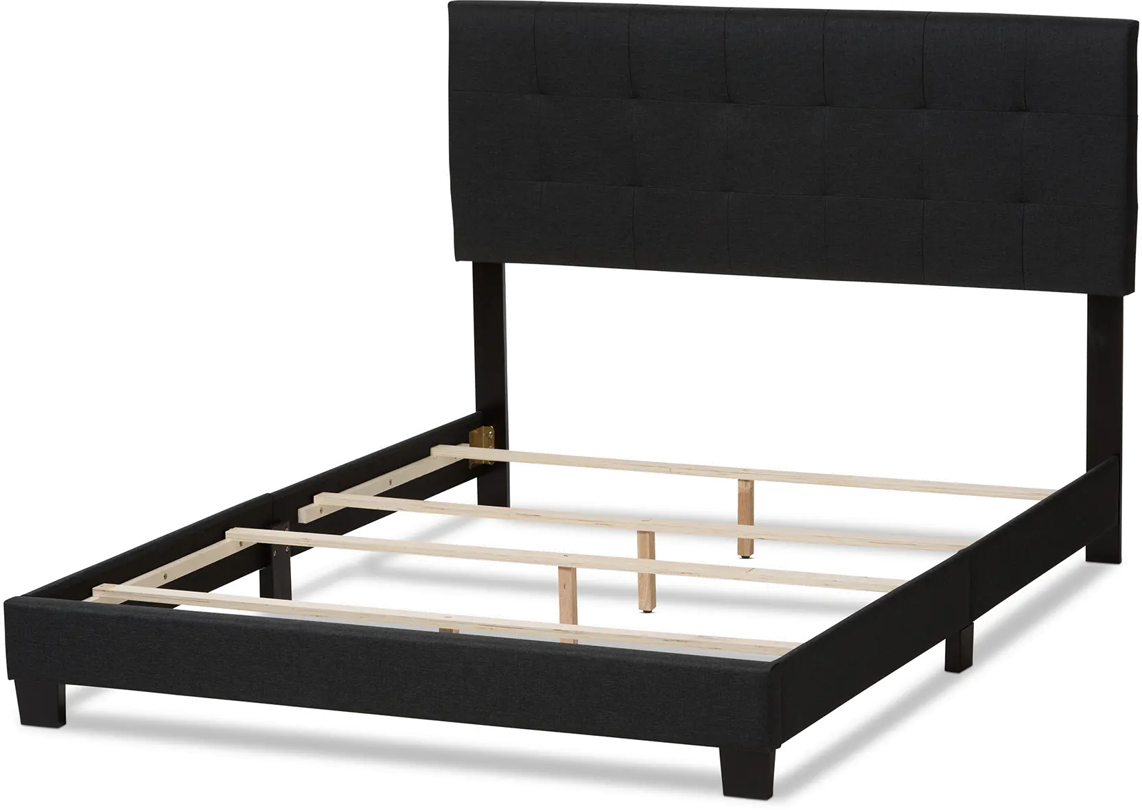 Contemporary Charcoal Gray Full Upholstered Bed - Brookfield-5