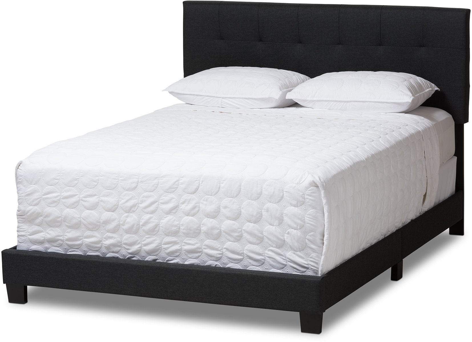 Contemporary Charcoal Gray Queen Upholstered Bed - Brookfield-3