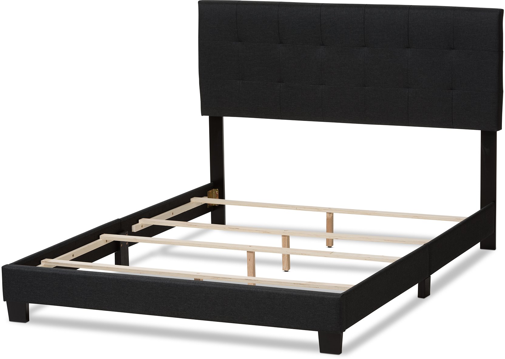 Contemporary Charcoal Gray Queen Upholstered Bed - Brookfield-5