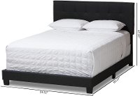 Contemporary Charcoal Gray Queen Upholstered Bed - Brookfield-8