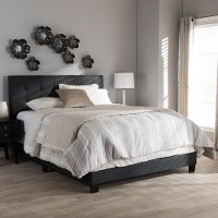 134-7400-RCW Contemporary Charcoal Gray King Upholstered Bed - Brookfield