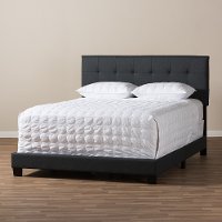 134-7400-RCW Contemporary Charcoal Gray King Upholstered Bed - Brookfield-2