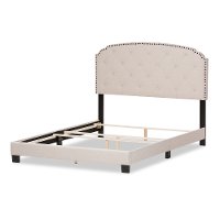 136-7436-RCW Classic Contemporary Light Beige Full Upholstered Bed - Lexi-4