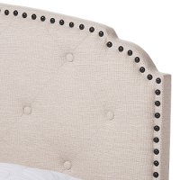 136-7436-RCW Classic Contemporary Light Beige Full Upholstered Bed - Lexi-5