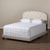 136-7436-RCW Classic Contemporary Light Beige Full Upholstered Bed - Lexi-7