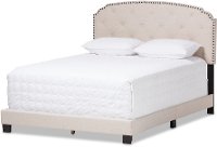 136-7436-RCW Classic Contemporary Light Beige Full Upholstered Bed - Lexi-8