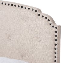 136-7437-RCW Classic Contemporary Light Beige Queen Upholstered Bed - Lexi-5