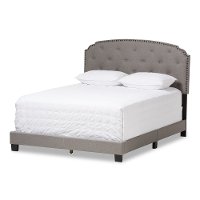 136-7439-RCW Classic Contemporary Light Gray Full Upholstered Bed - Lexi